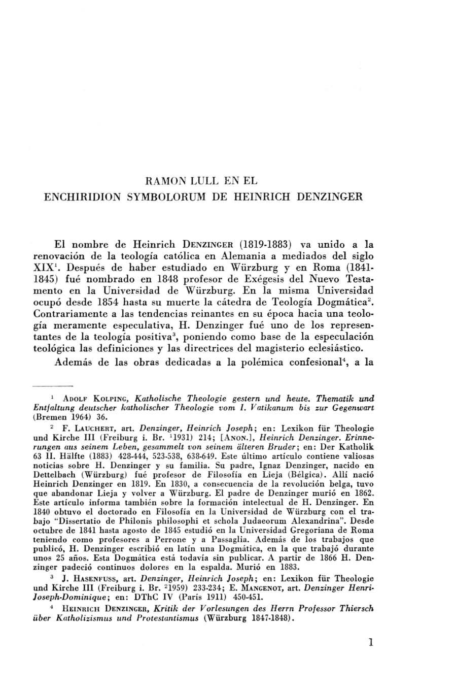 denzinger enchiridion symbolorum pdf